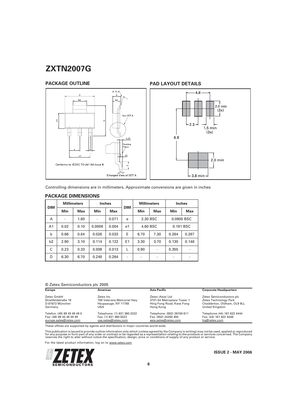 Zxtn2007g | Diodes ZXTN2007G User Manual | Page 6 / 6