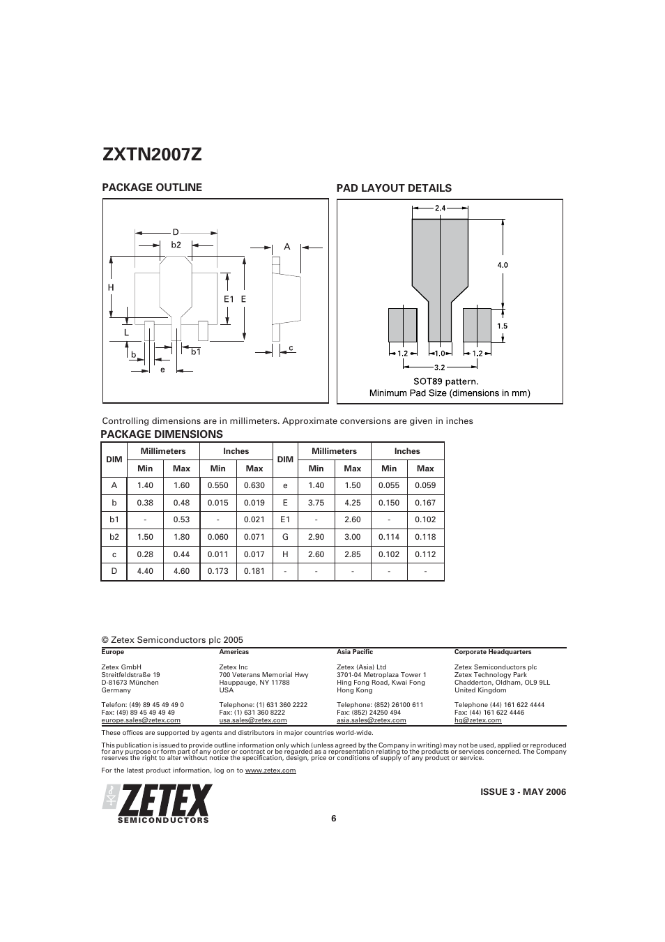 Zxtn2007z | Diodes ZXTN2007Z User Manual | Page 6 / 6
