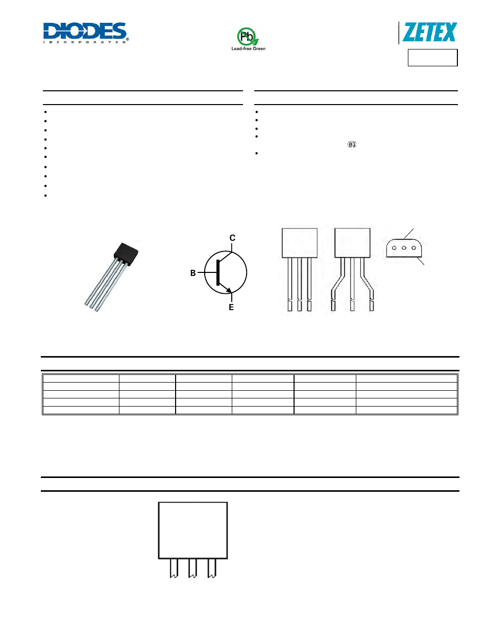 Diodes ZTX651 User Manual | 7 pages