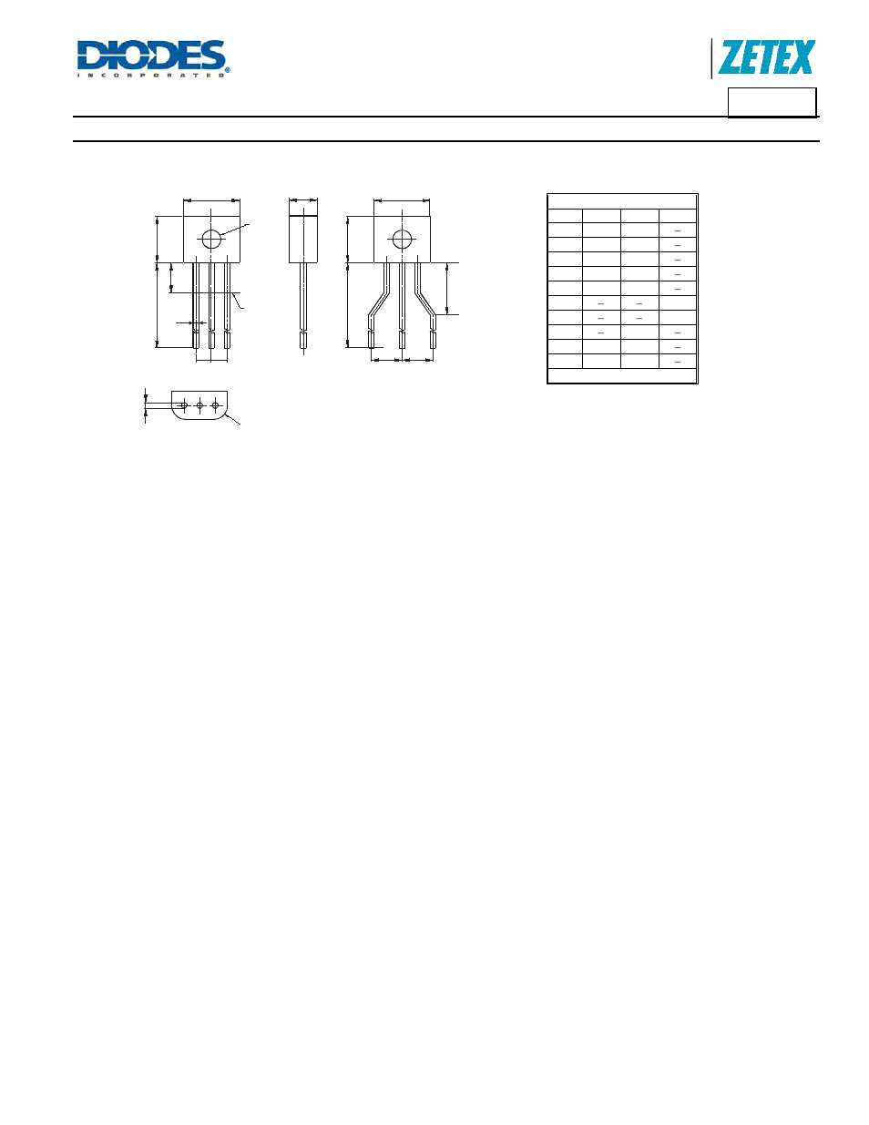 Package outline dimensions, Ztx651 | Diodes ZTX651 User Manual | Page 6 / 7