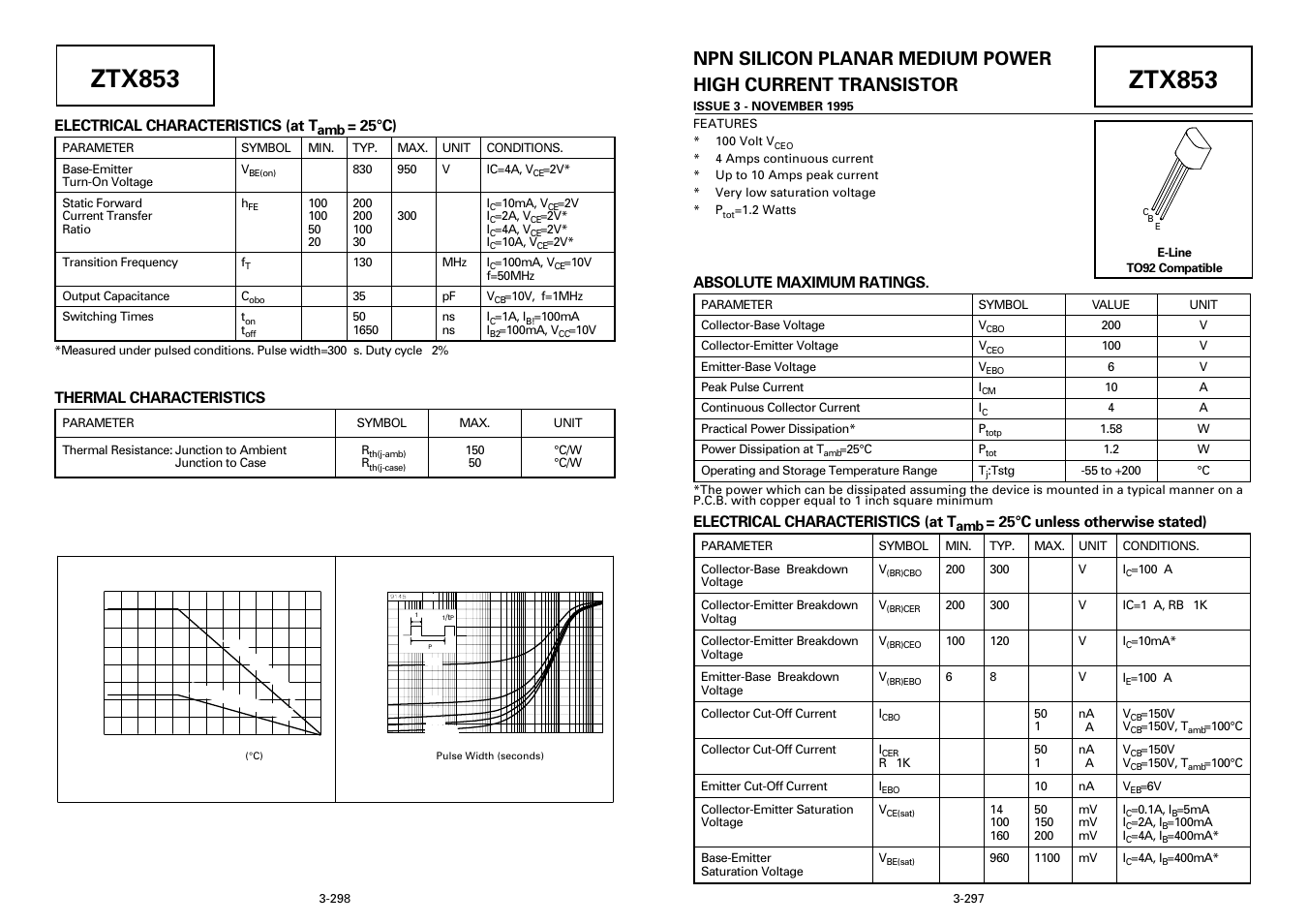 Diodes ZTX853 User Manual | 3 pages