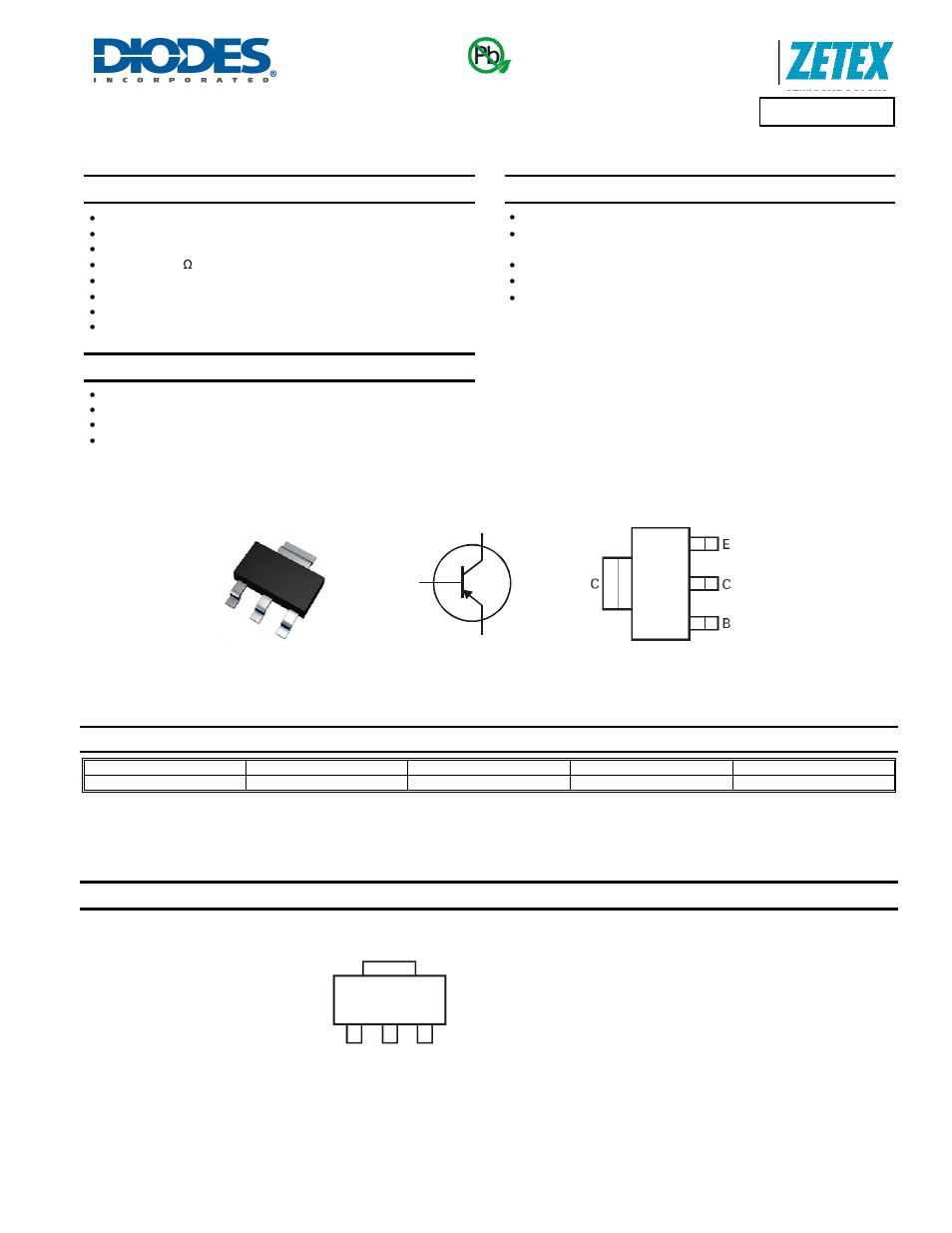 Diodes ZX5T1951G User Manual | 7 pages