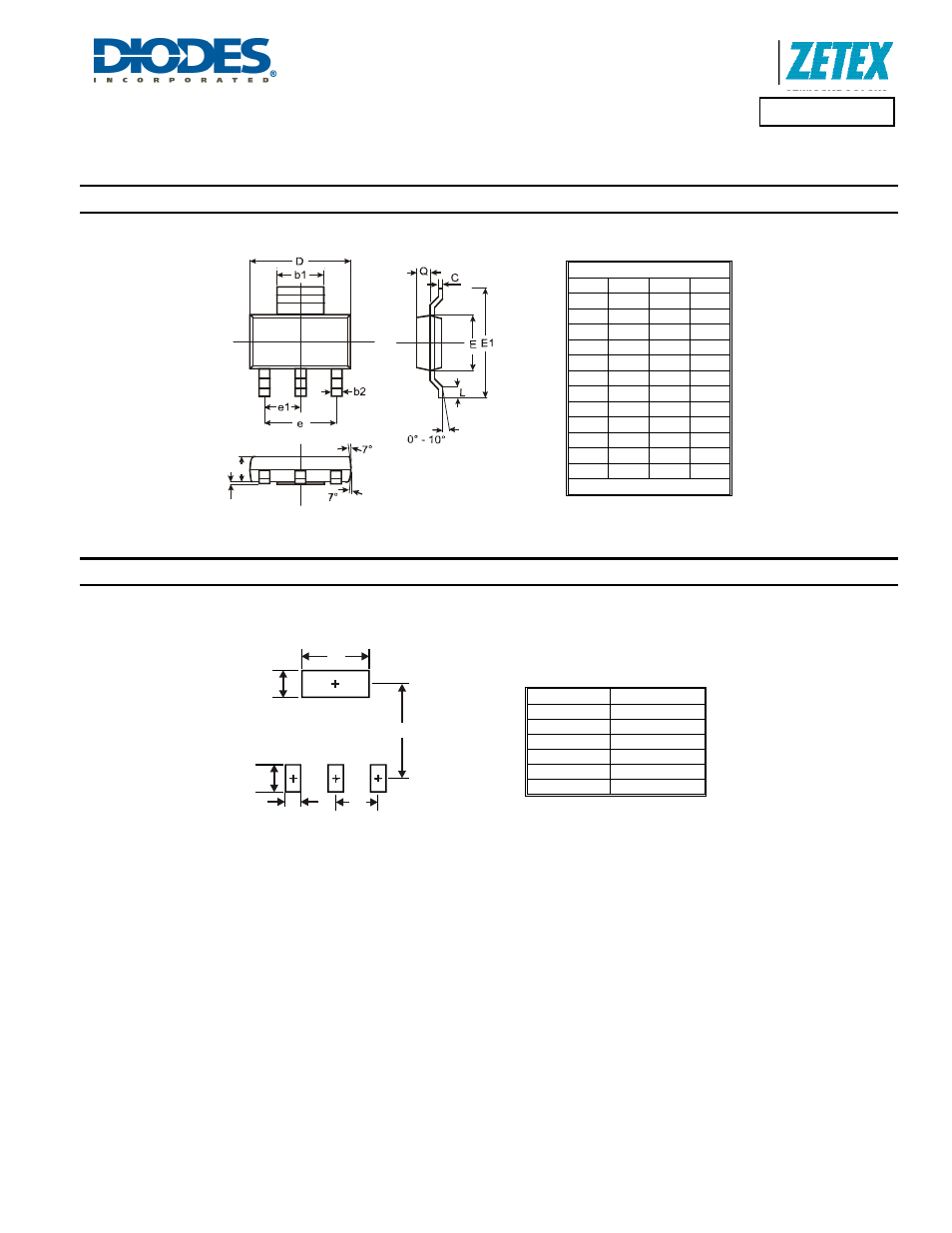 Package outline dimensions, Suggested pad layout | Diodes ZX5T1951G User Manual | Page 6 / 7