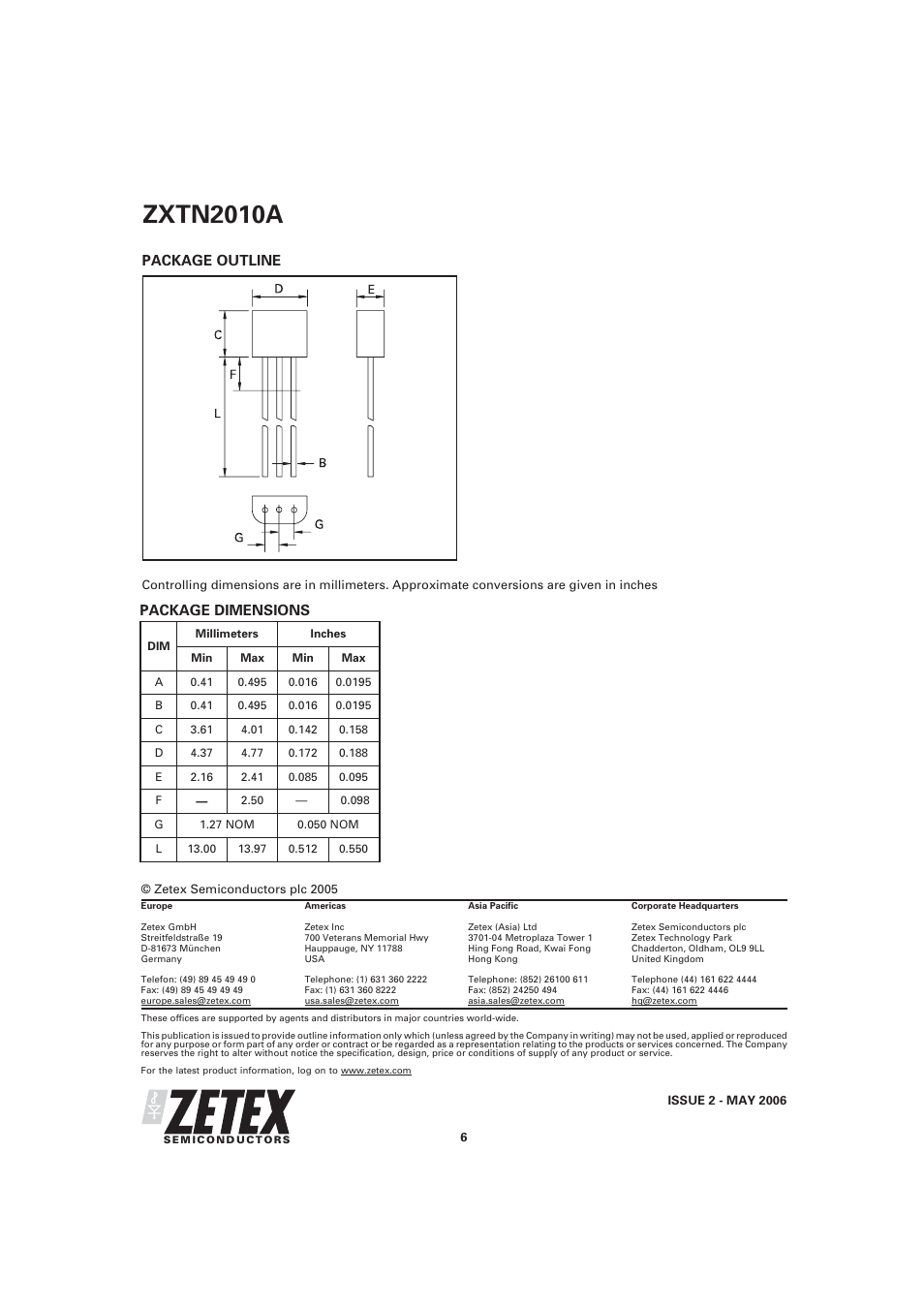 Zxtn2010a | Diodes ZXTN2010A User Manual | Page 6 / 6