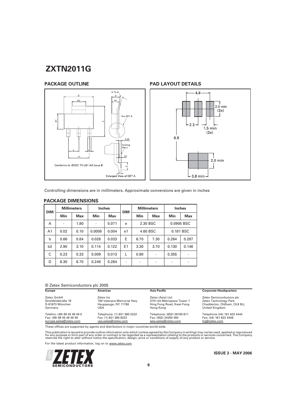 Zxtn2011g | Diodes ZXTN2011G User Manual | Page 6 / 6