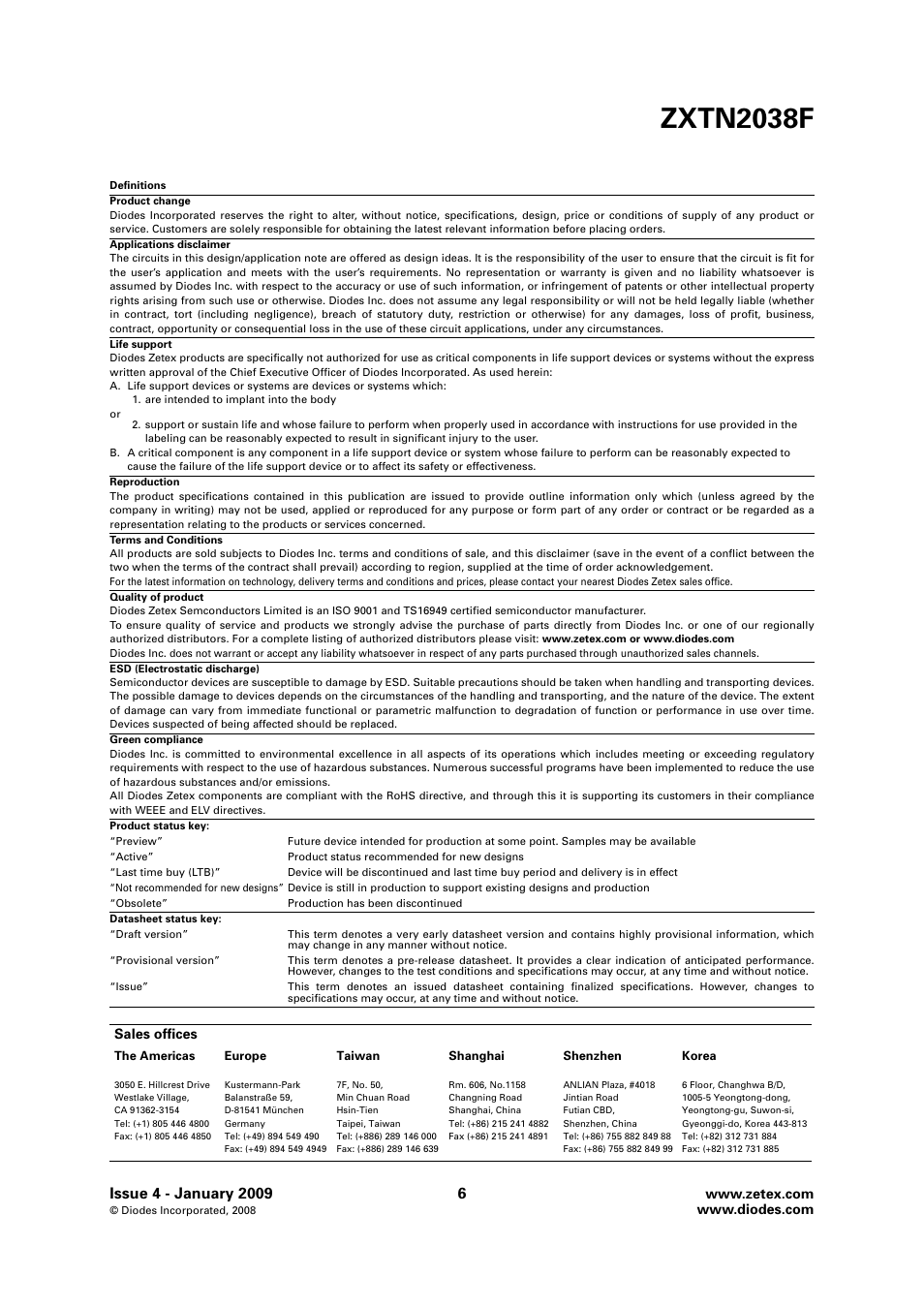 Zxtn2038f | Diodes ZXTN2038F User Manual | Page 6 / 6