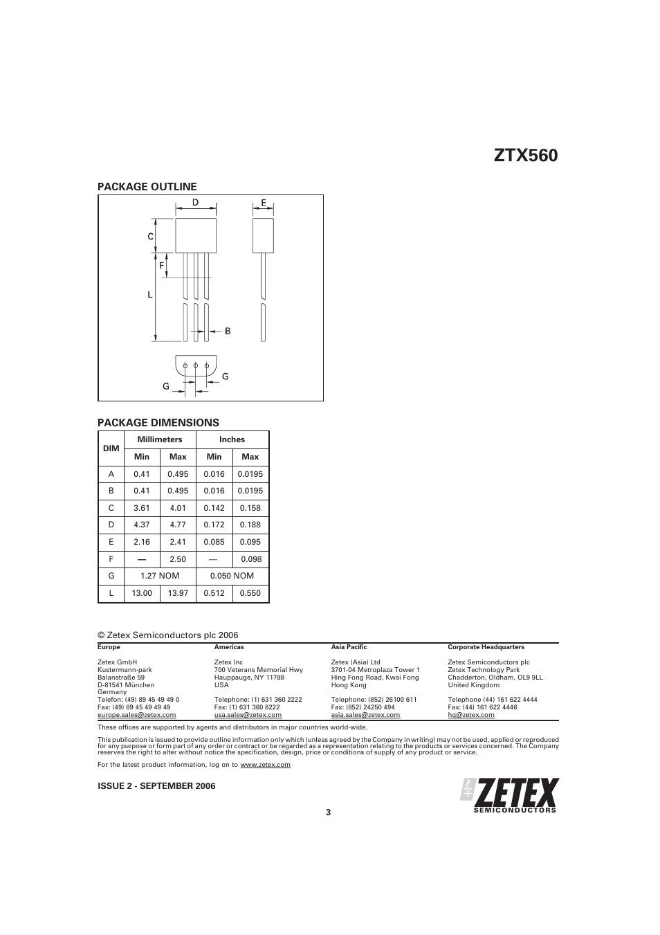 Ztx560 | Diodes ZTX560 User Manual | Page 3 / 3