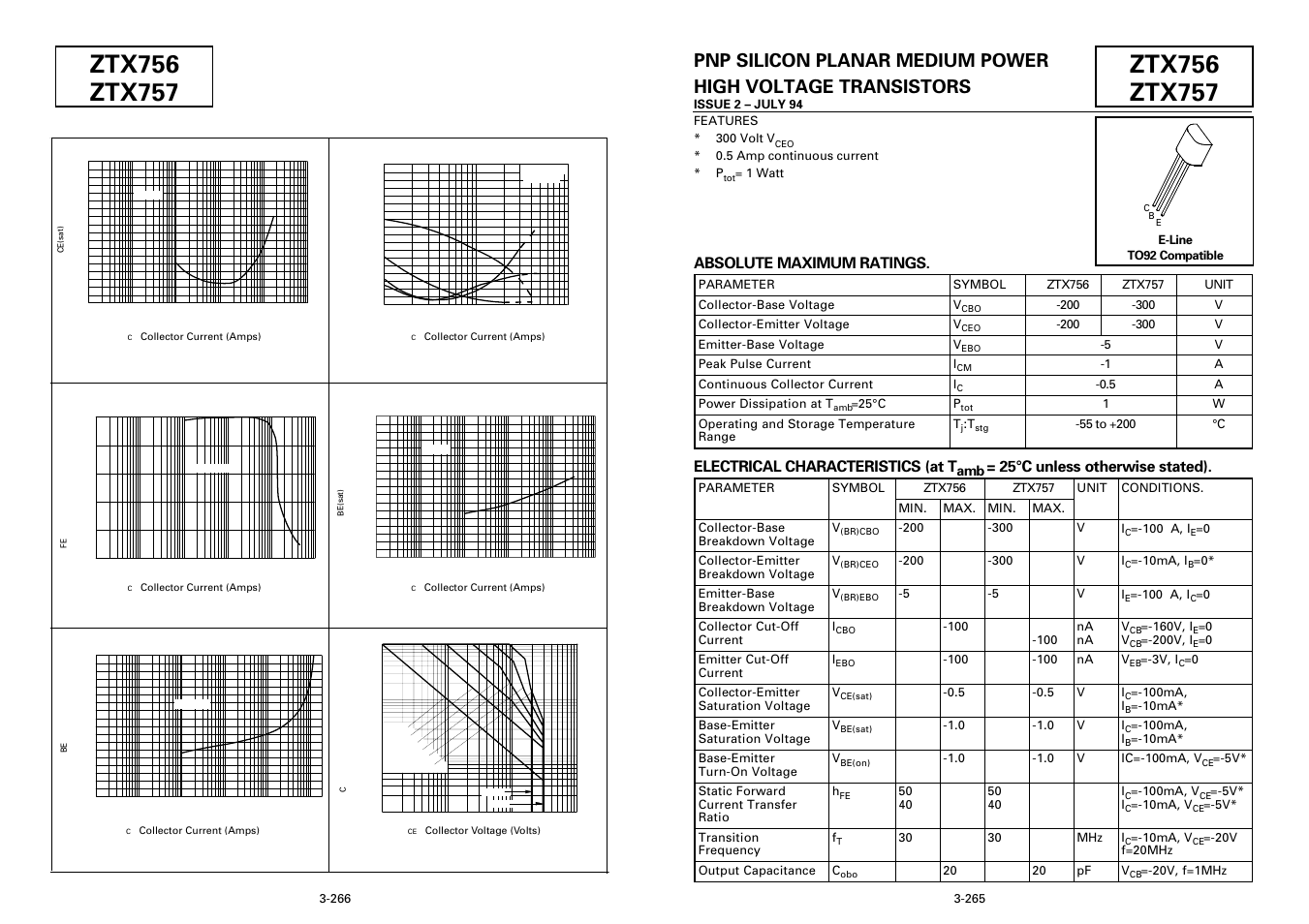 Diodes ZTX757 User Manual | 2 pages