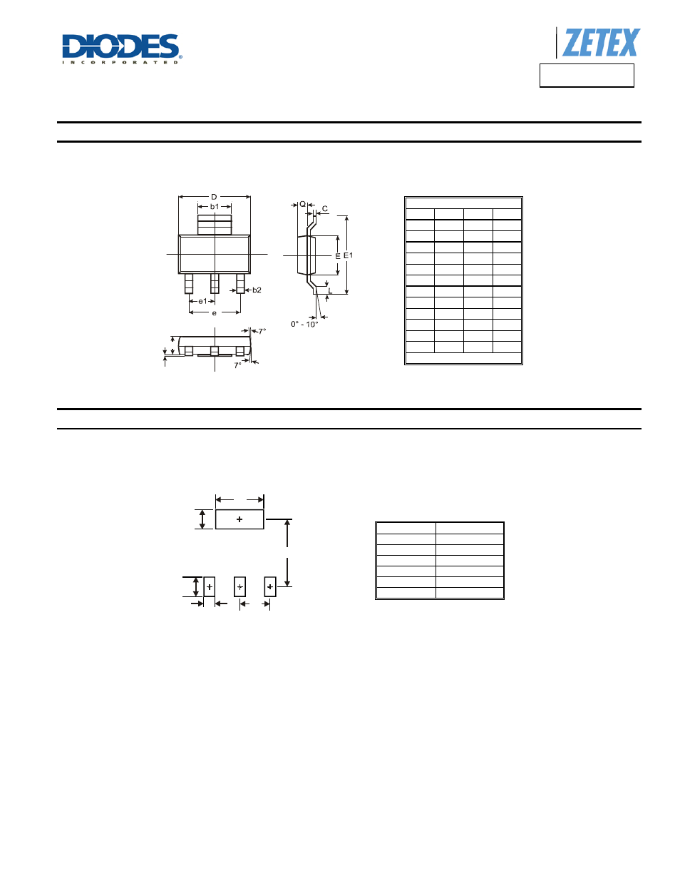 Zx5t955g, Package outline dimensions, Suggested pad layout | Diodes ZX5T955G User Manual | Page 6 / 7