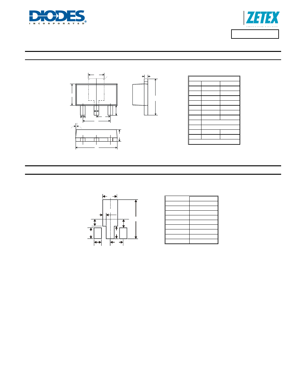 Package outline dimensions, Suggested pad layout | Diodes ZXTN10150DZ User Manual | Page 6 / 7