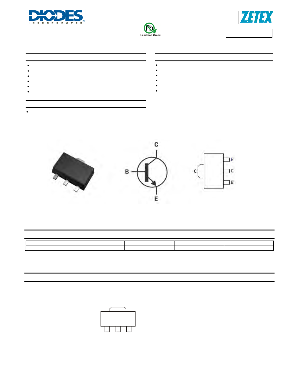 Diodes ZXTN4006Z User Manual | 5 pages