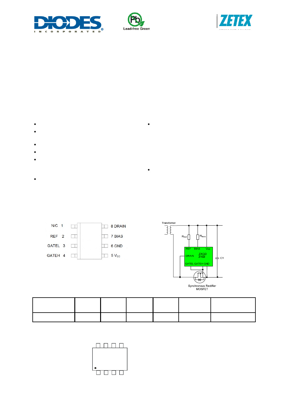 Diodes ZXGD3103N8 User Manual | 12 pages