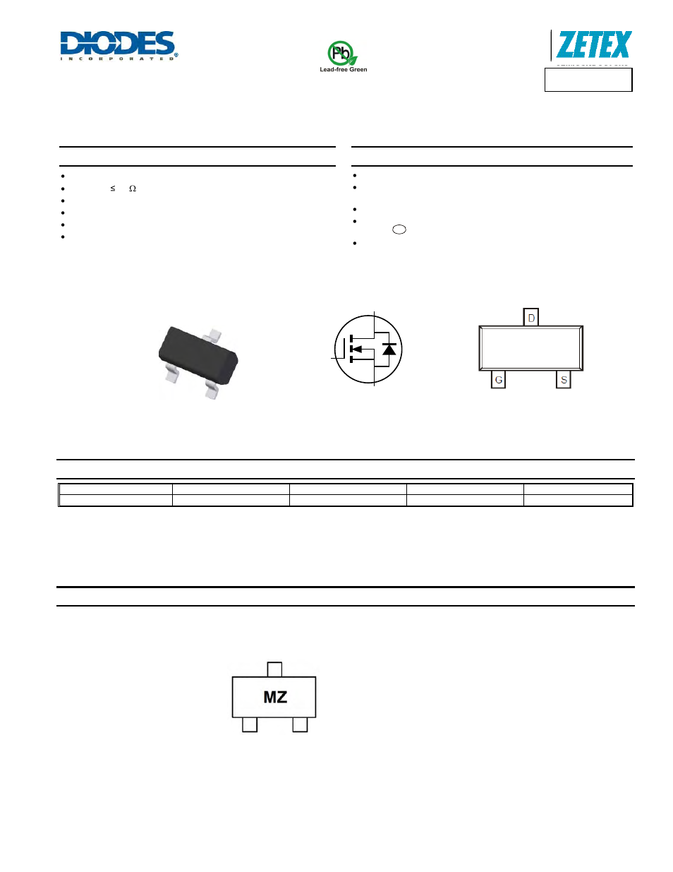 Diodes ZVN4106F User Manual | 6 pages