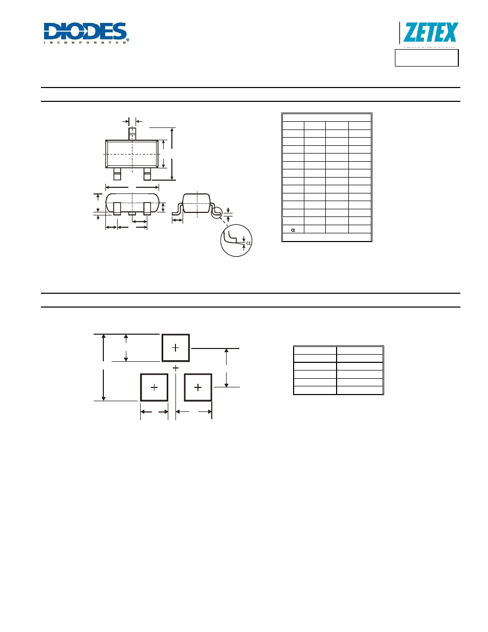 Zvn4106f, Package outline dimensions, Suggested pad layout | Diodes ZVN4106F User Manual | Page 5 / 6