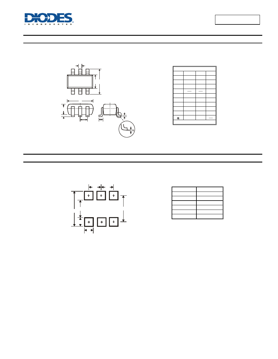 Package outline dimensions, Suggested pad layout, A dv a n ce i nf o rm at ion zxmn6a08e6 | Diodes ZXMN6A08E6 User Manual | Page 7 / 8