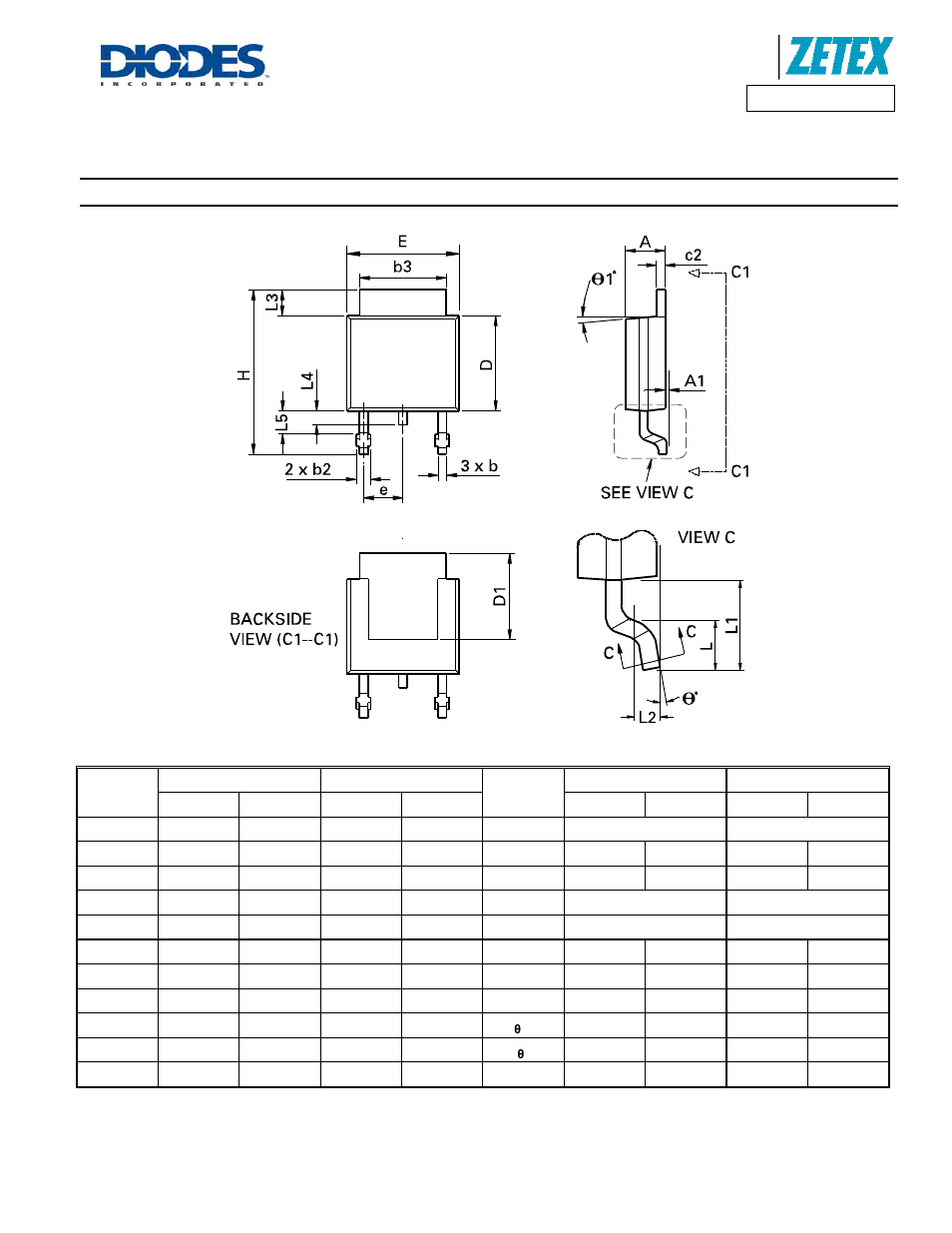 Zxmn6a08k, Package outline dimensions | Diodes ZXMN6A08K User Manual | Page 7 / 8