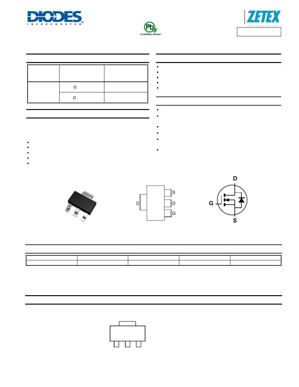 Diodes ZXMN6A11G User Manual | 8 pages
