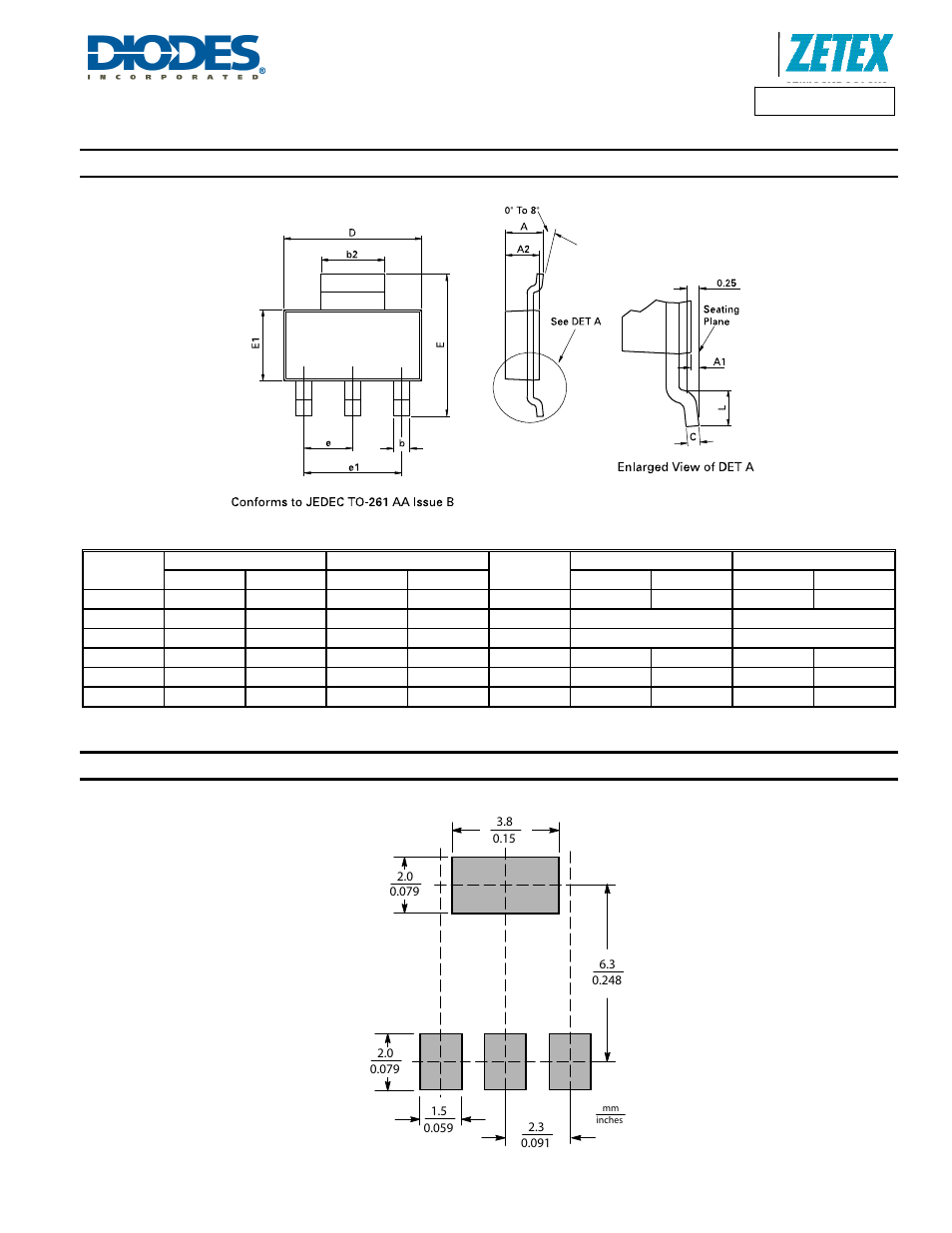 Zxmn6a11g, Package outline dimensions, Suggested pad layout | Diodes ZXMN6A11G User Manual | Page 7 / 8