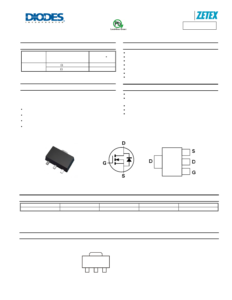 Diodes ZXMN6A11Z User Manual | 7 pages