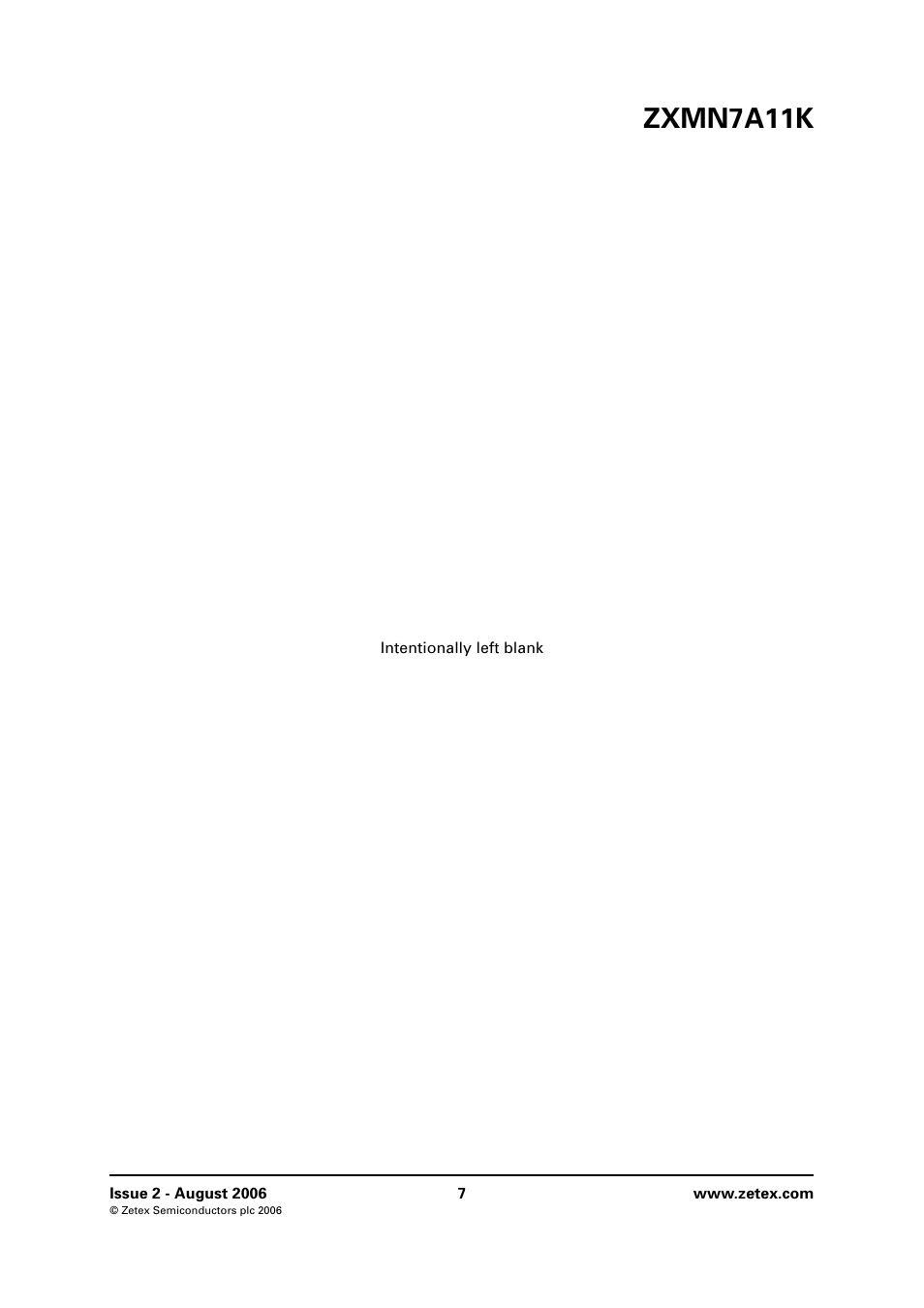 Zxmn7a11k | Diodes ZXMN7A11K User Manual | Page 7 / 8