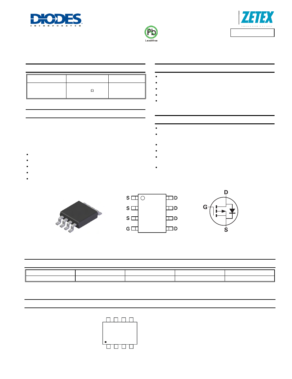 Diodes ZXM66P02N8 User Manual | 5 pages