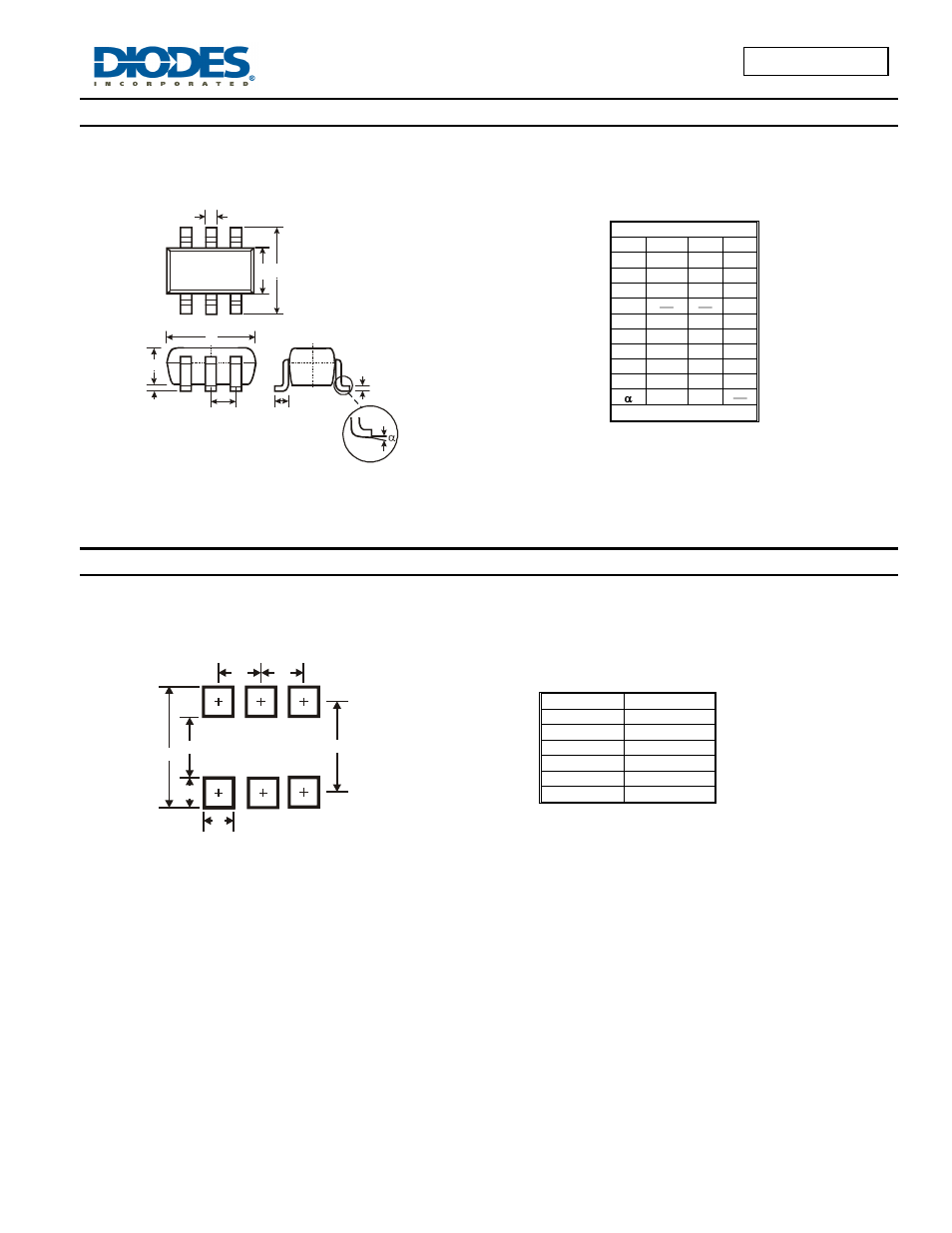 Package outline dimensions, Suggested pad layout | Diodes ZXM62P03E6 User Manual | Page 6 / 7