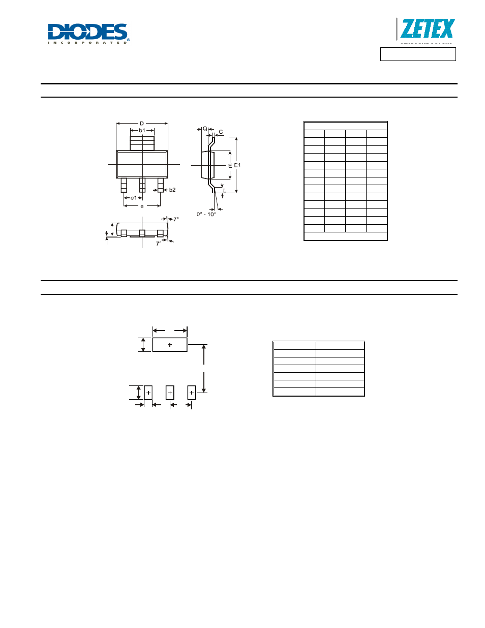 Package outline dimensions, Suggested pad layout | Diodes ZXMP6A13G User Manual | Page 7 / 8