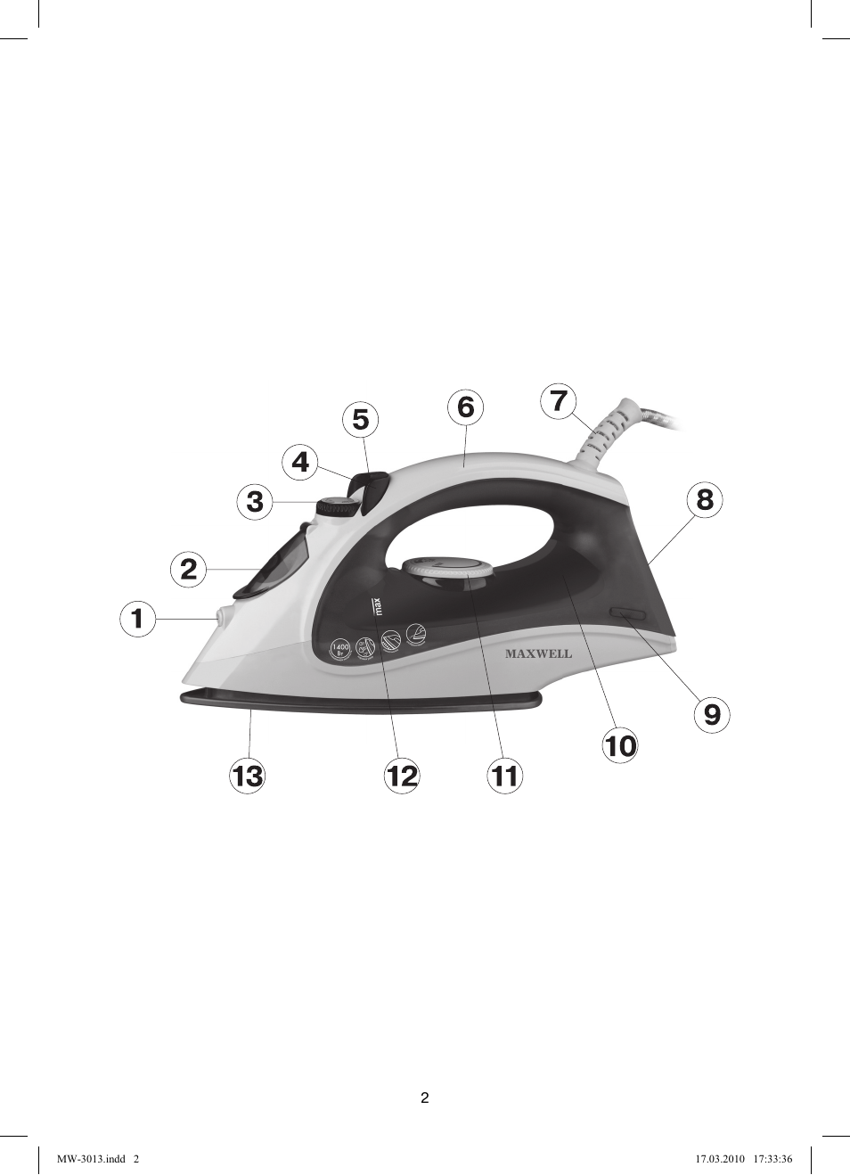 MAXWELL MW-3013 OG User Manual | Page 2 / 44