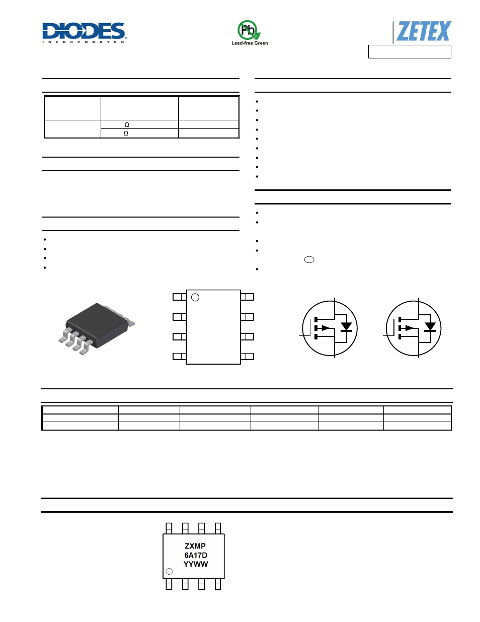 Diodes ZXMP6A17DN8 User Manual | 8 pages