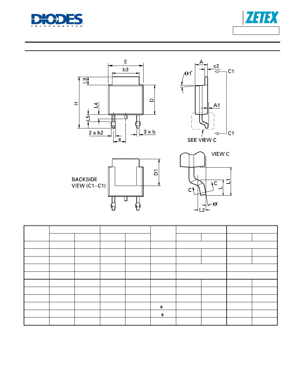 Zxmp6a17k, Package outline dimensions | Diodes ZXMP6A17K User Manual | Page 7 / 8