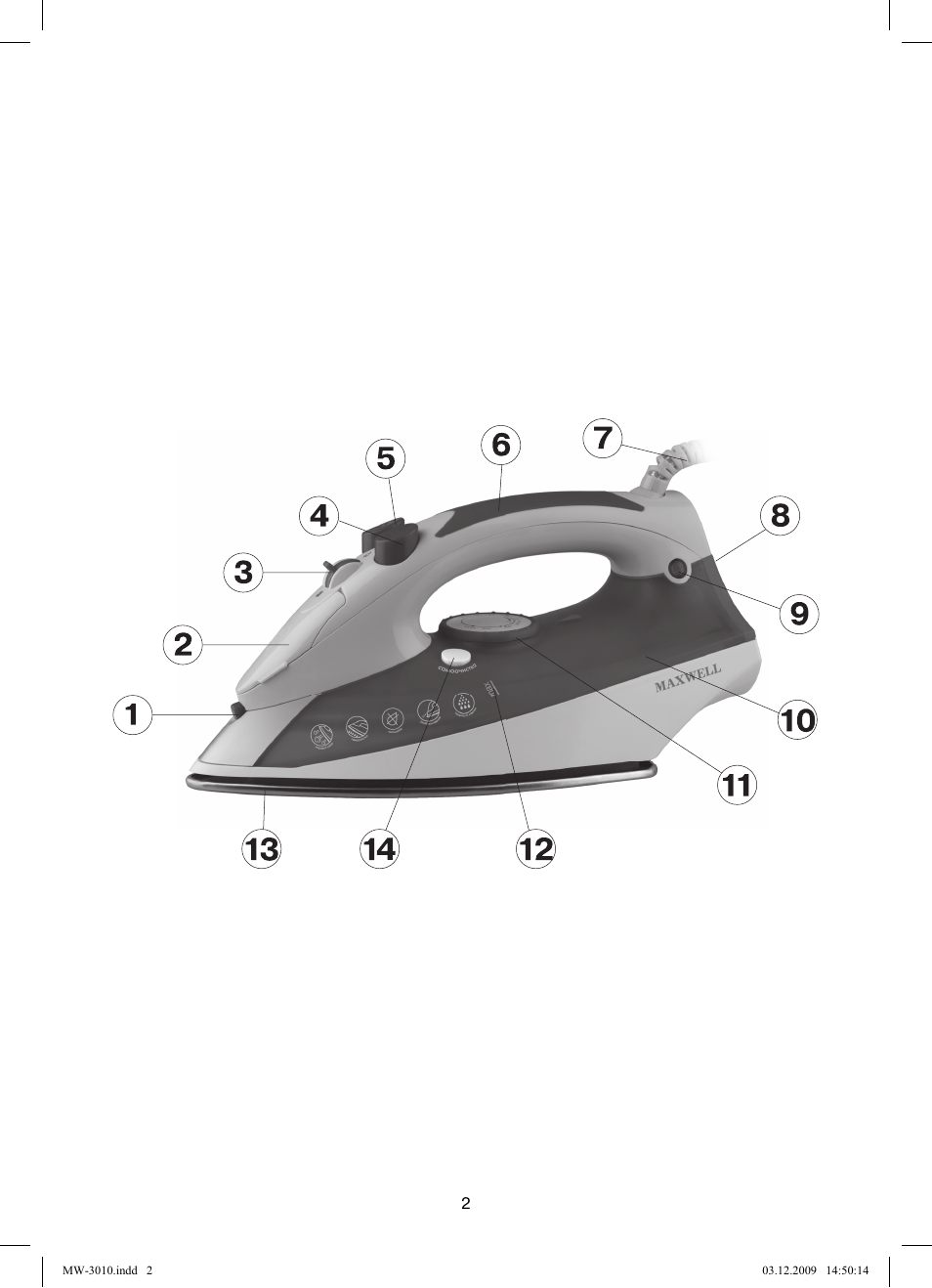 MAXWELL MW-3010 R User Manual | Page 2 / 44
