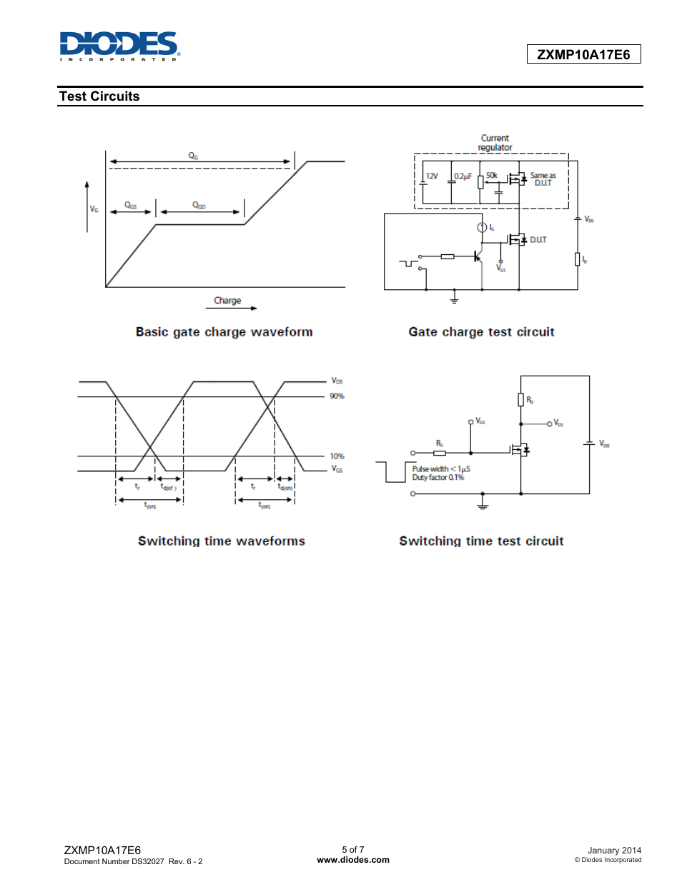 Diodes ZXMP10A17E6 User Manual | Page 5 / 7