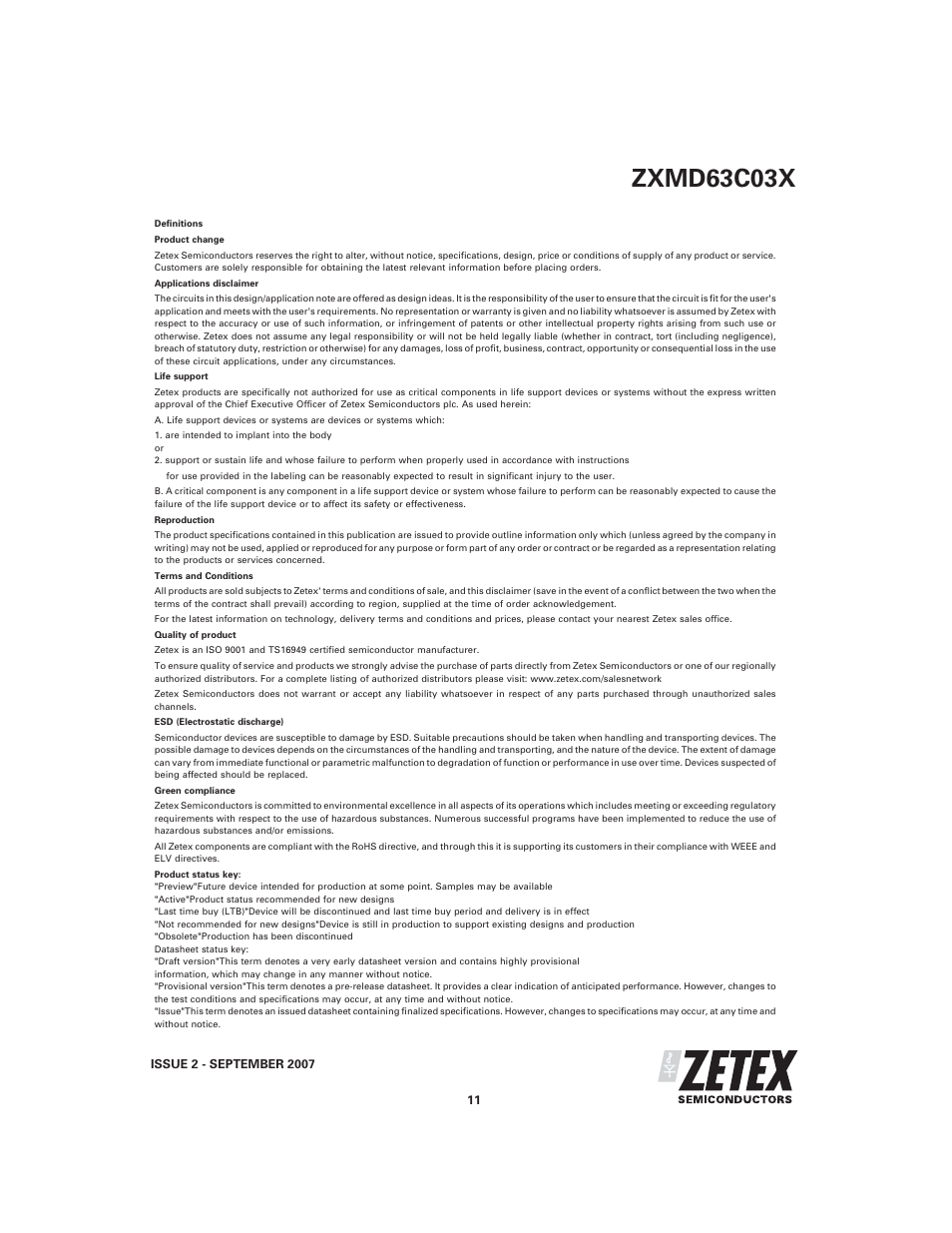 Zxmd63c03x | Diodes ZXMD63C03X User Manual | Page 11 / 12