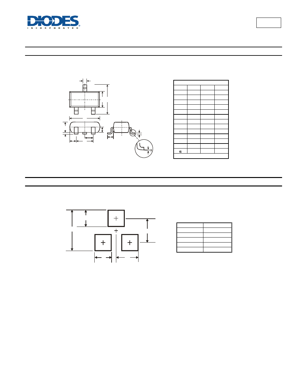 Package outline dimensions, Suggested pad layout | Diodes SM12 User Manual | Page 4 / 5