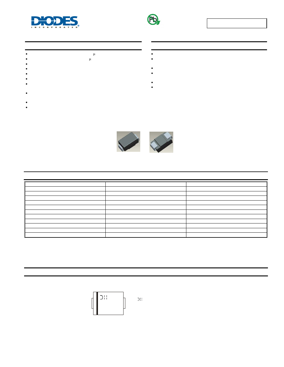 Diodes TB0640L - TB3500L User Manual | 5 pages
