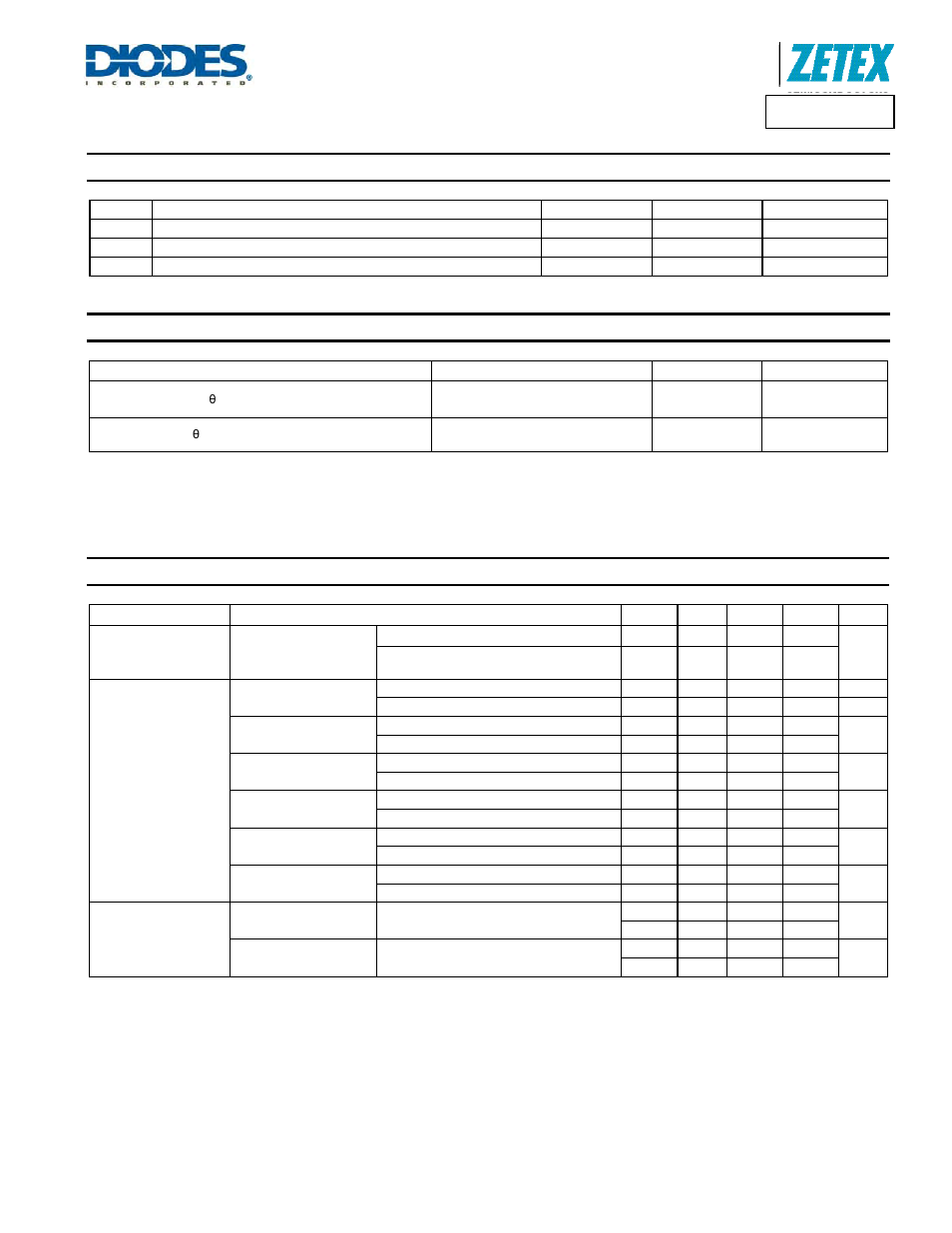 Recommended operating conditions, Package thermal data, Electrical characteristics | Zldo1117, A product line of diodes incorporated | Diodes ZLDO1117 User Manual | Page 3 / 14