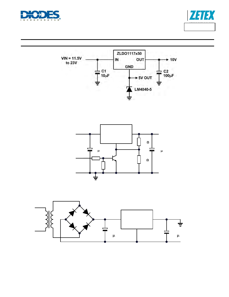 Zldo1117, Other application circuits | Diodes ZLDO1117 User Manual | Page 9 / 14