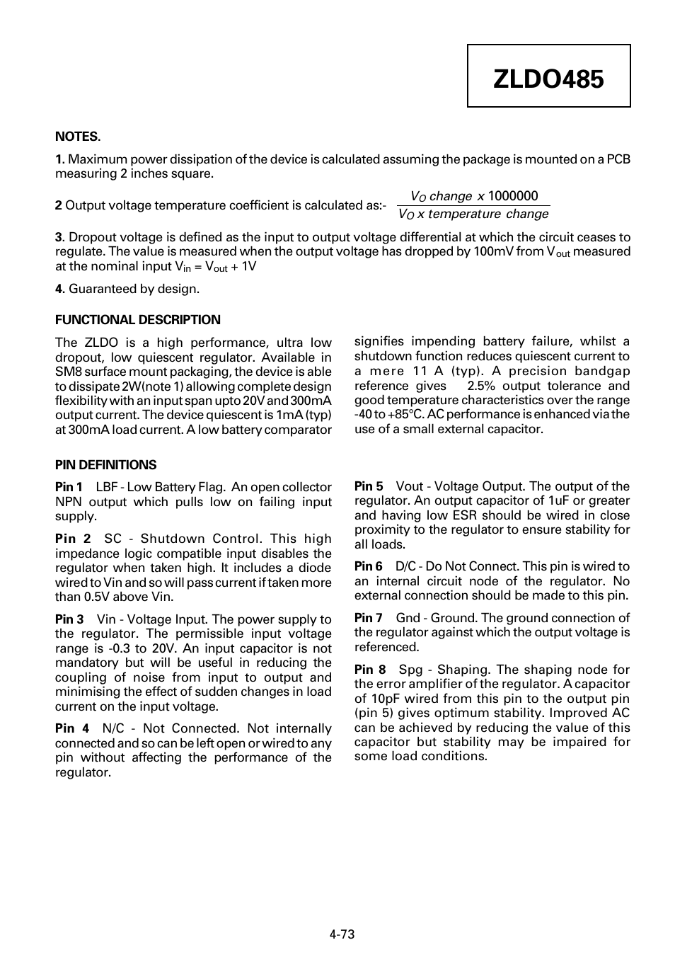 Zldo485 | Diodes ZLDO485 User Manual | Page 3 / 9