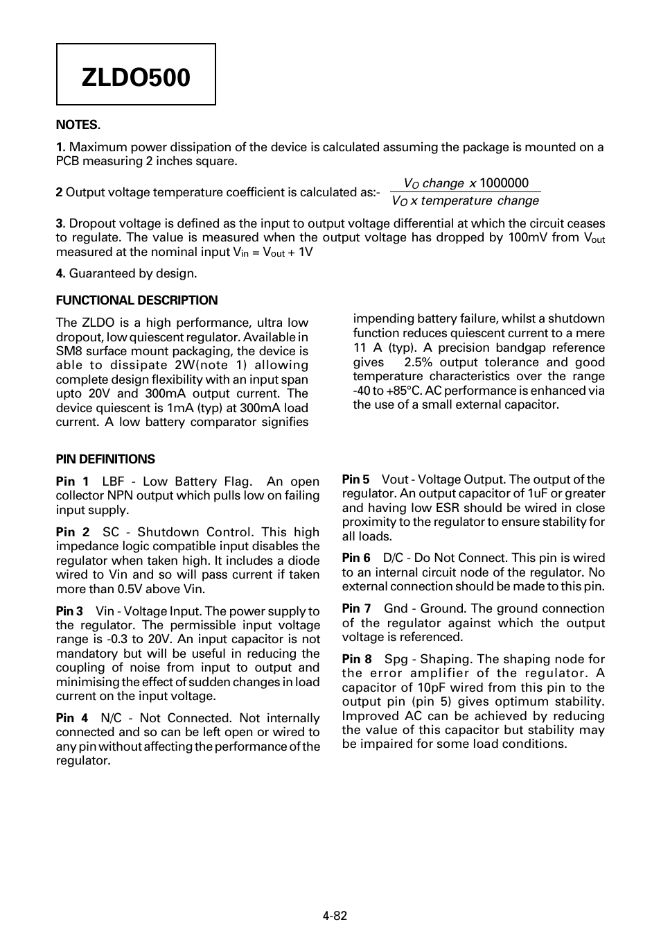 Zldo500 | Diodes ZLDO500 User Manual | Page 3 / 9