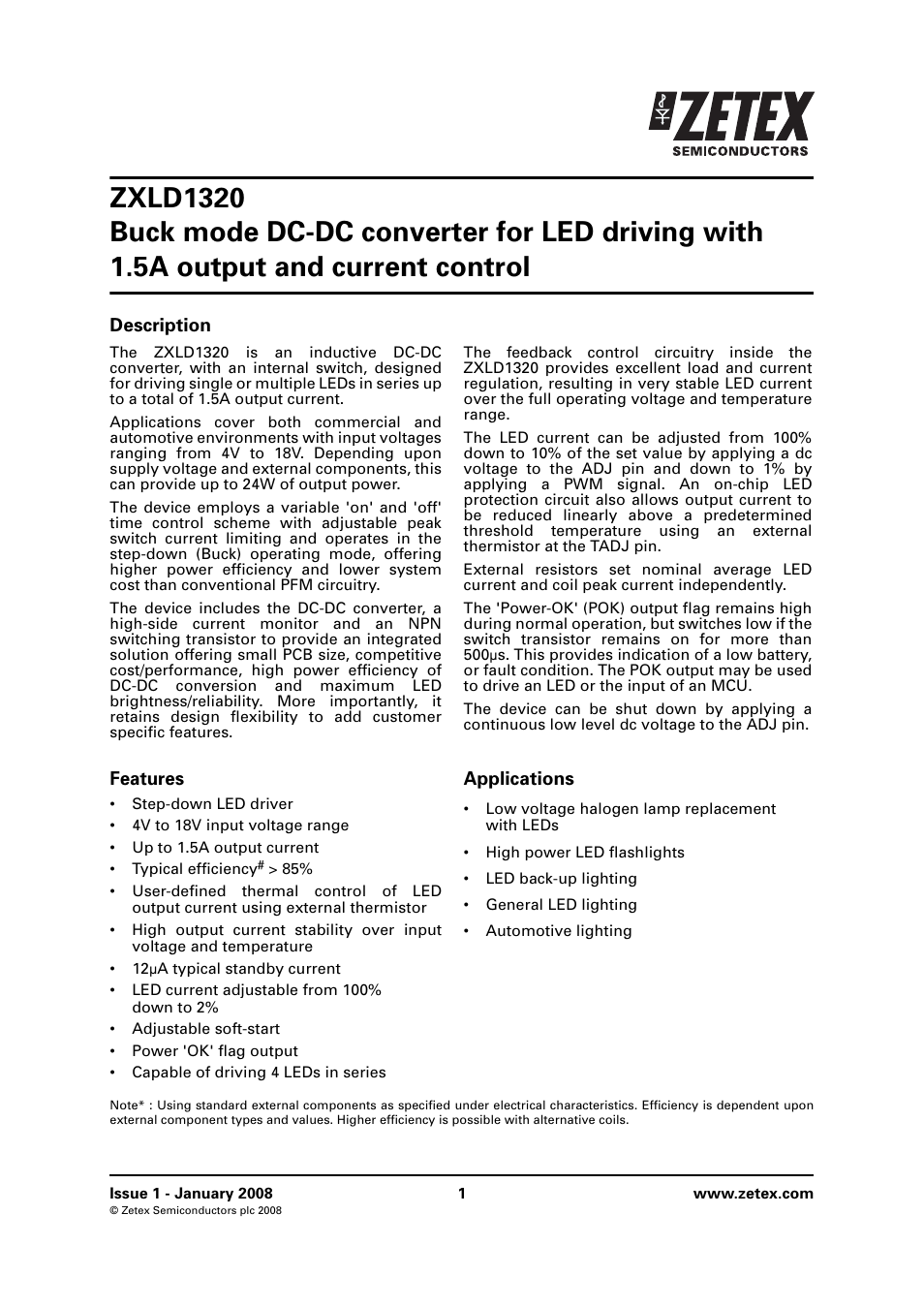 Diodes ZXLD1320 User Manual | 18 pages
