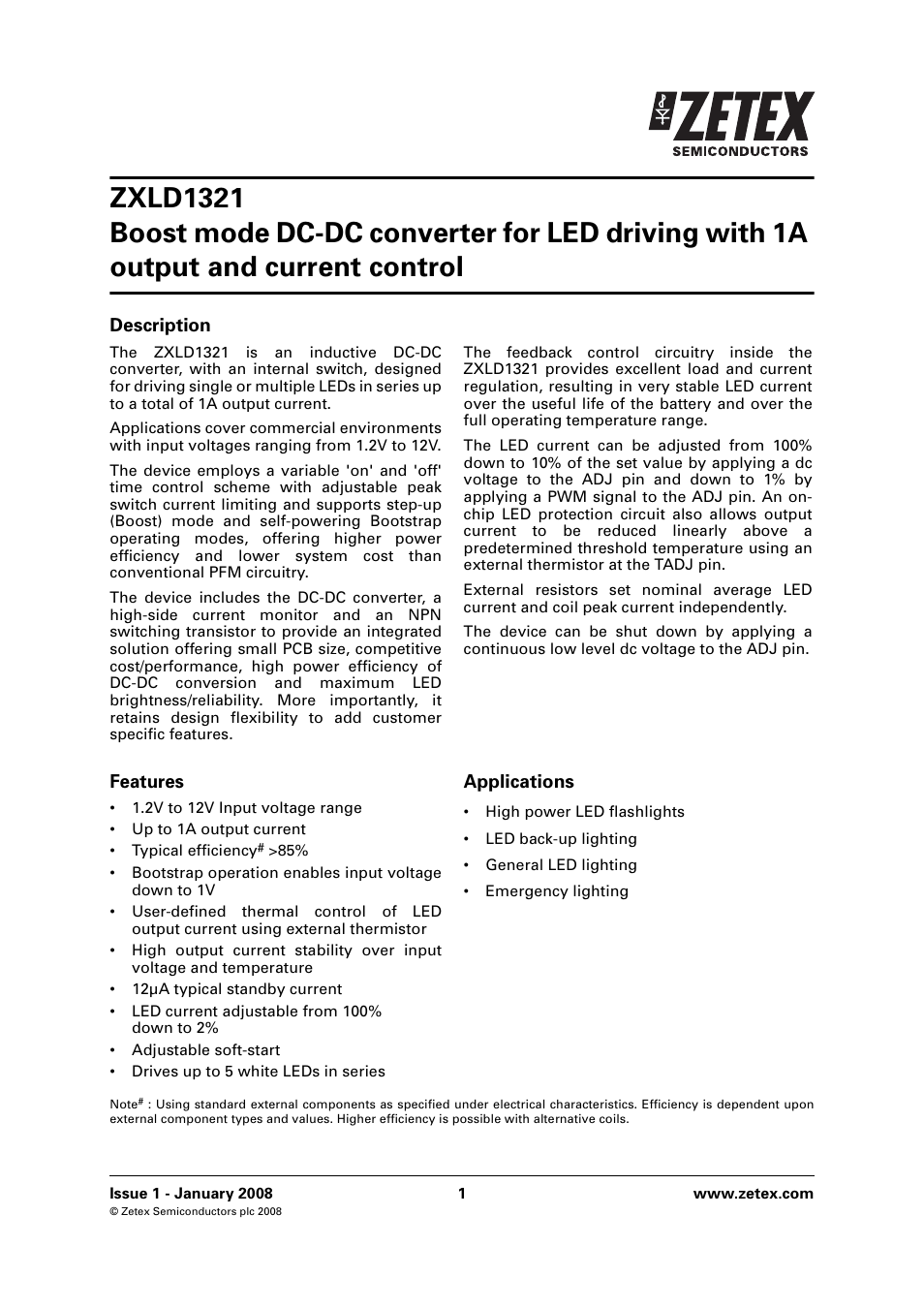Diodes ZXLD1321 User Manual | 20 pages