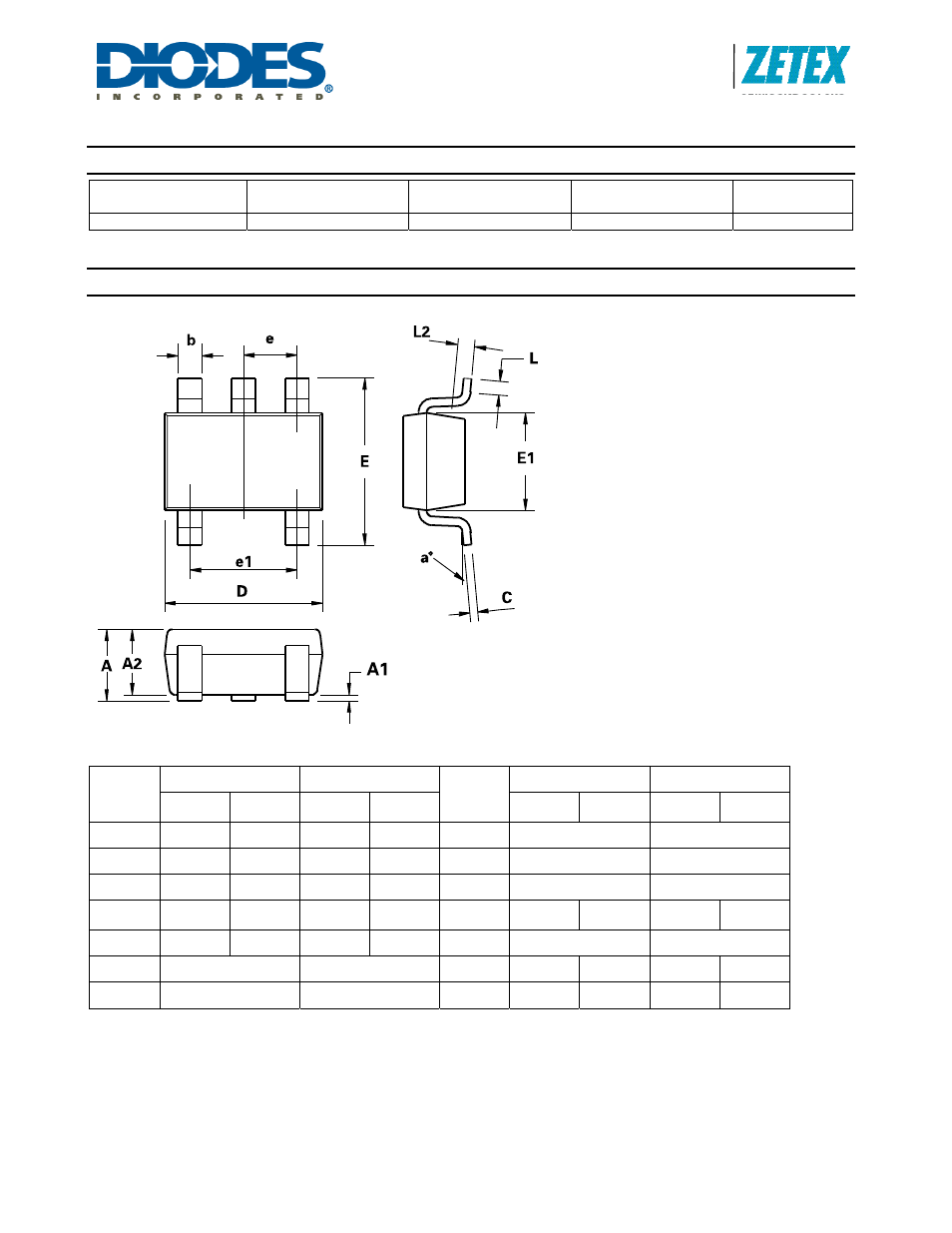 Zxld383, Ordering information, Package outline dimensions | Diodes ZXLD383 User Manual | Page 9 / 10