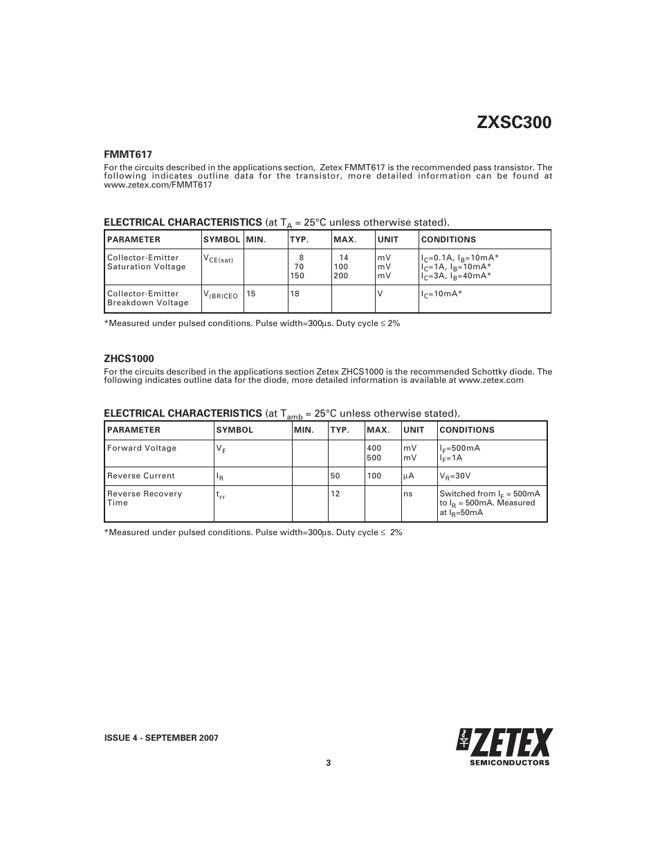 Zxsc300 | Diodes ZXSC300 User Manual | Page 3 / 12