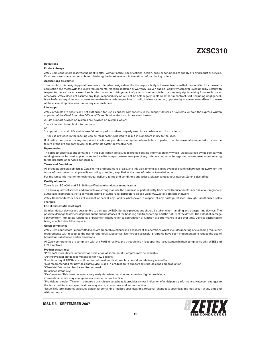 Zxsc310 | Diodes ZXSC310 User Manual | Page 15 / 16