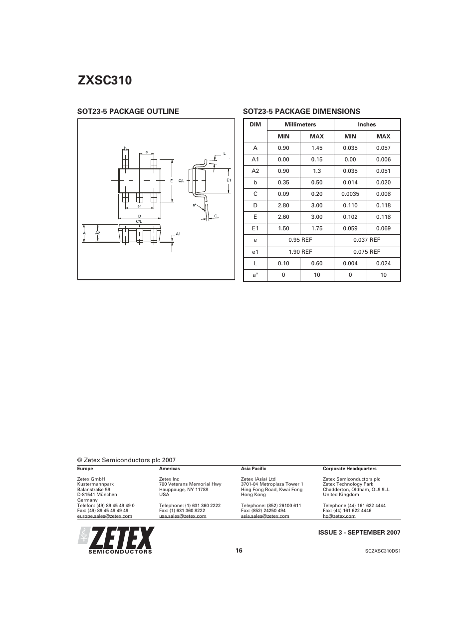 Zxsc310 | Diodes ZXSC310 User Manual | Page 16 / 16