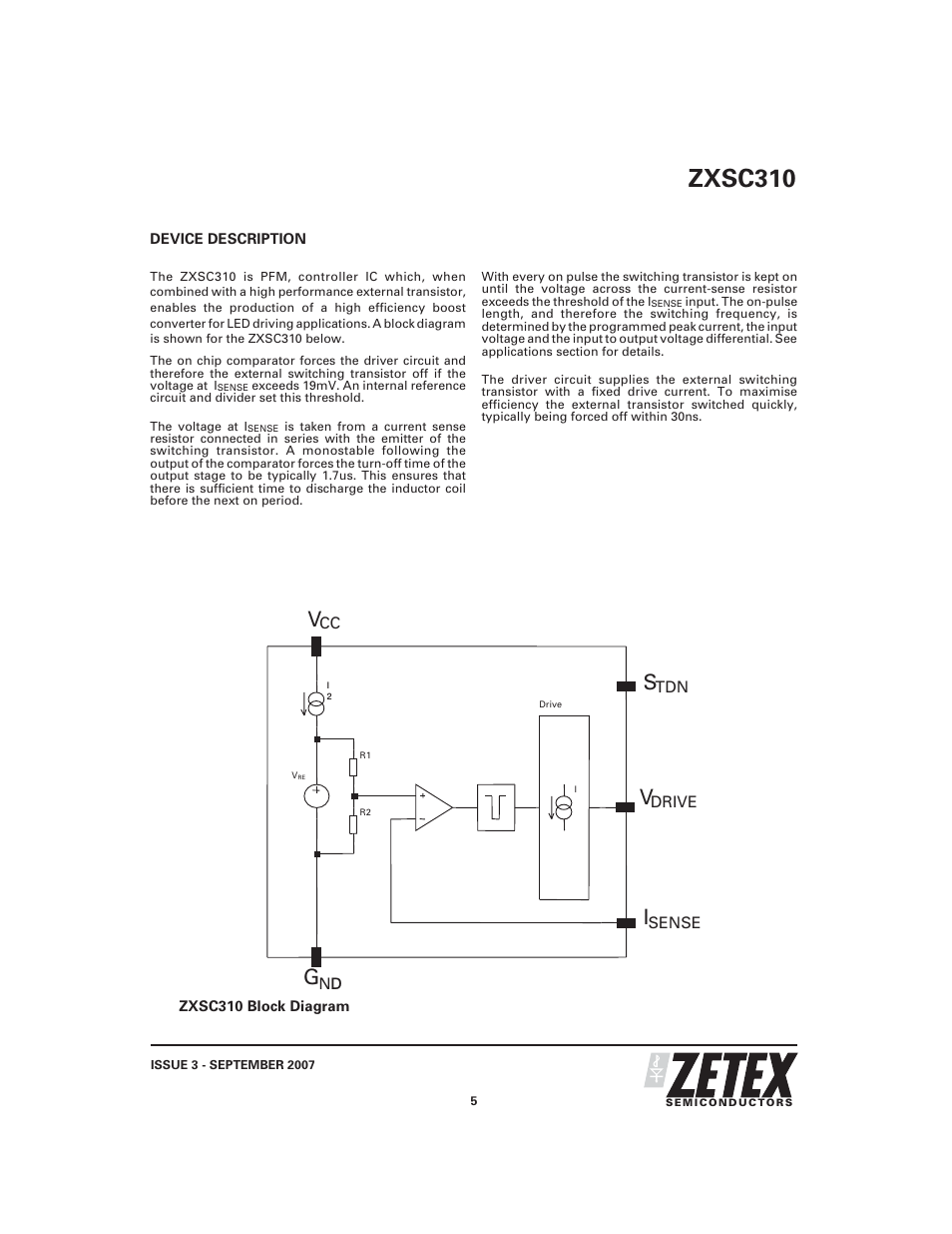 Zxsc310 | Diodes ZXSC310 User Manual | Page 5 / 16