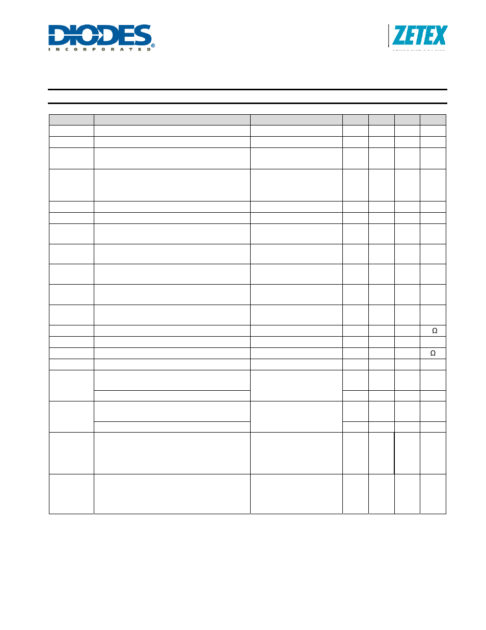 Electrical characteristics | Diodes ZXLD1350 User Manual | Page 4 / 22