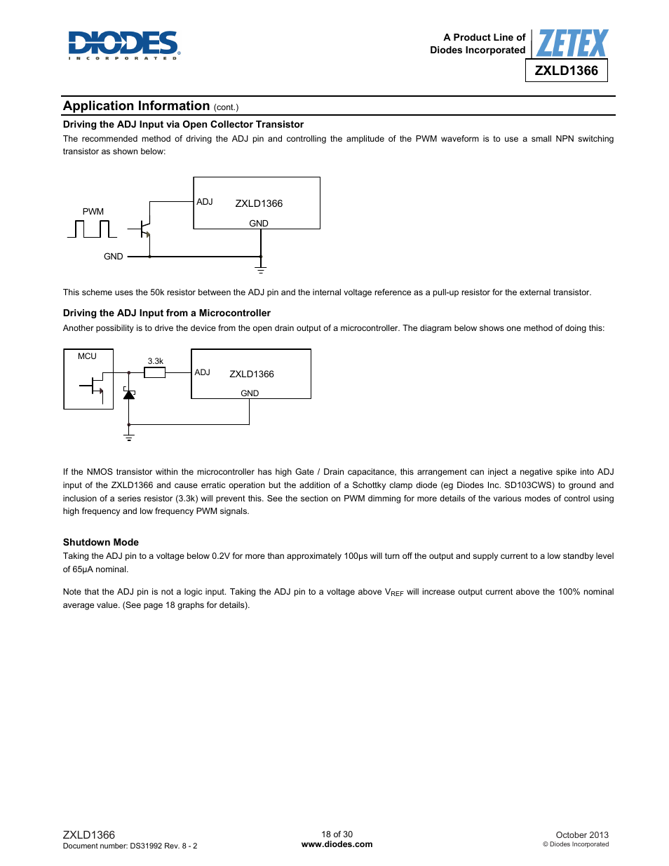 Zxld1366, Application information | Diodes ZXLD1366 User Manual | Page 18 / 30