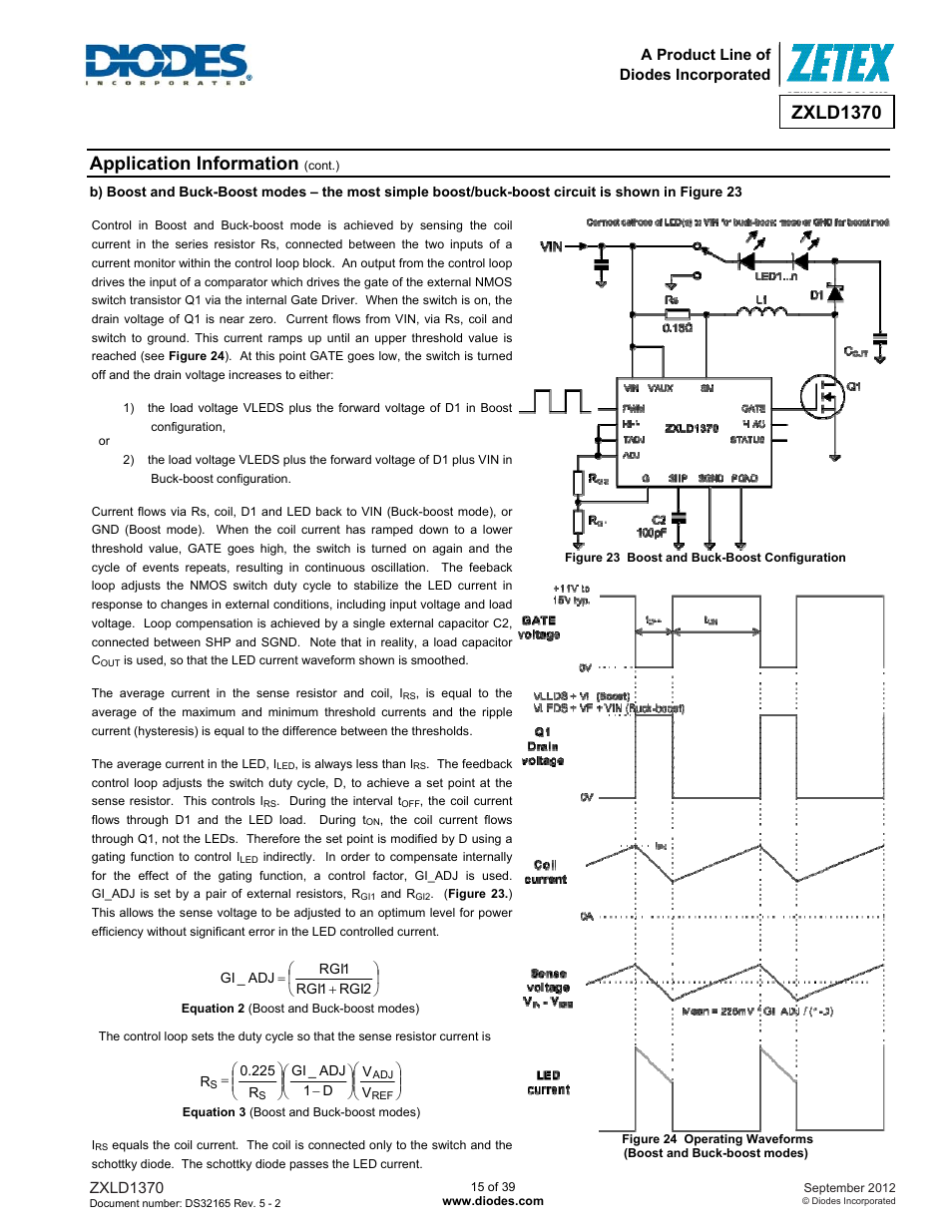 Zxld1370, Application information | Diodes ZXLD1370 User Manual | Page 15 / 39