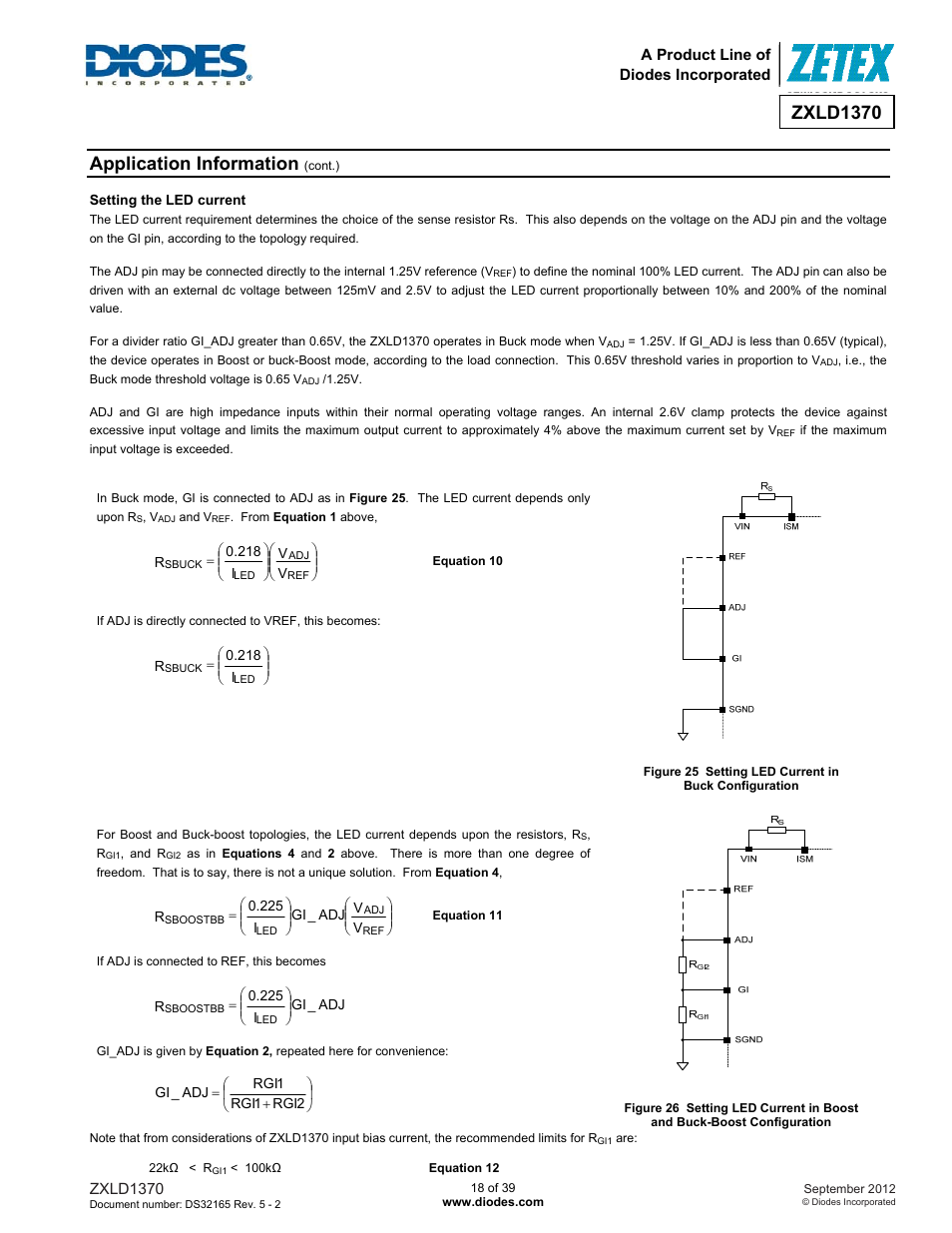 Zxld1370, Application information | Diodes ZXLD1370 User Manual | Page 18 / 39